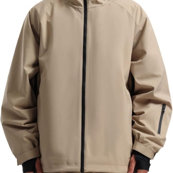 Mens Ski Jacket Baggy Snowboard Jacket Womens Insulated Snow Jacket Waterproof Windproof Loose Ski Coat for Skiing