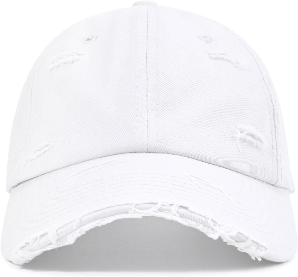 Baseball Cap Women Men Vintage Washed Distressed Hats Adjusted Cotton Dad Hat Adjustable Trucker Headwear