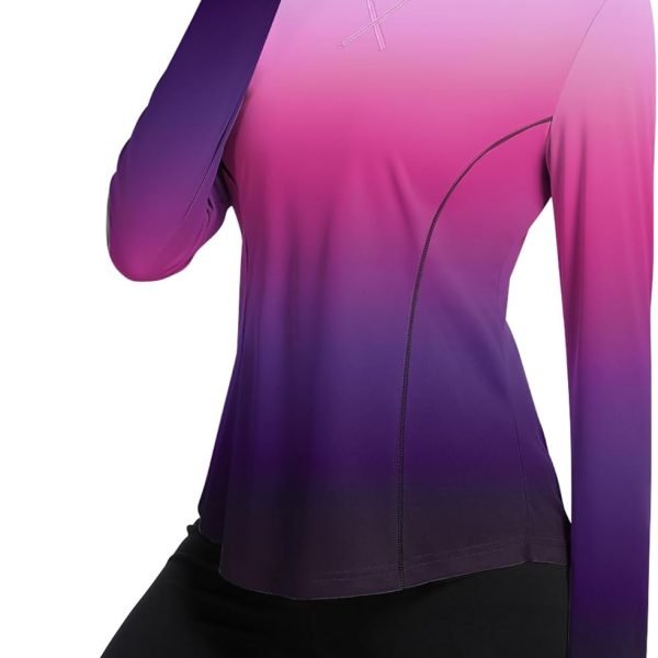 Women UPF 50+ UV Shirts Long Sleeve with Thumb Holes Workout Sun Shirt Quick Dry Athletic Hiking Running Tops