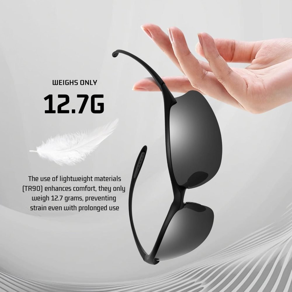 Sports Sunglasses Ultra-light Rimless Polarized Sun Glasses for Men UV400 Protection Fishing Running Cycling Driving - Image 2
