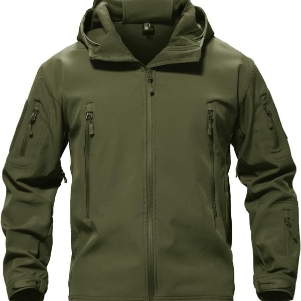 Men's Special Ops Military Tactical Soft Shell Winter Warm Fleece Lined Jacket Rain Hood Coat Hiking Snowboard