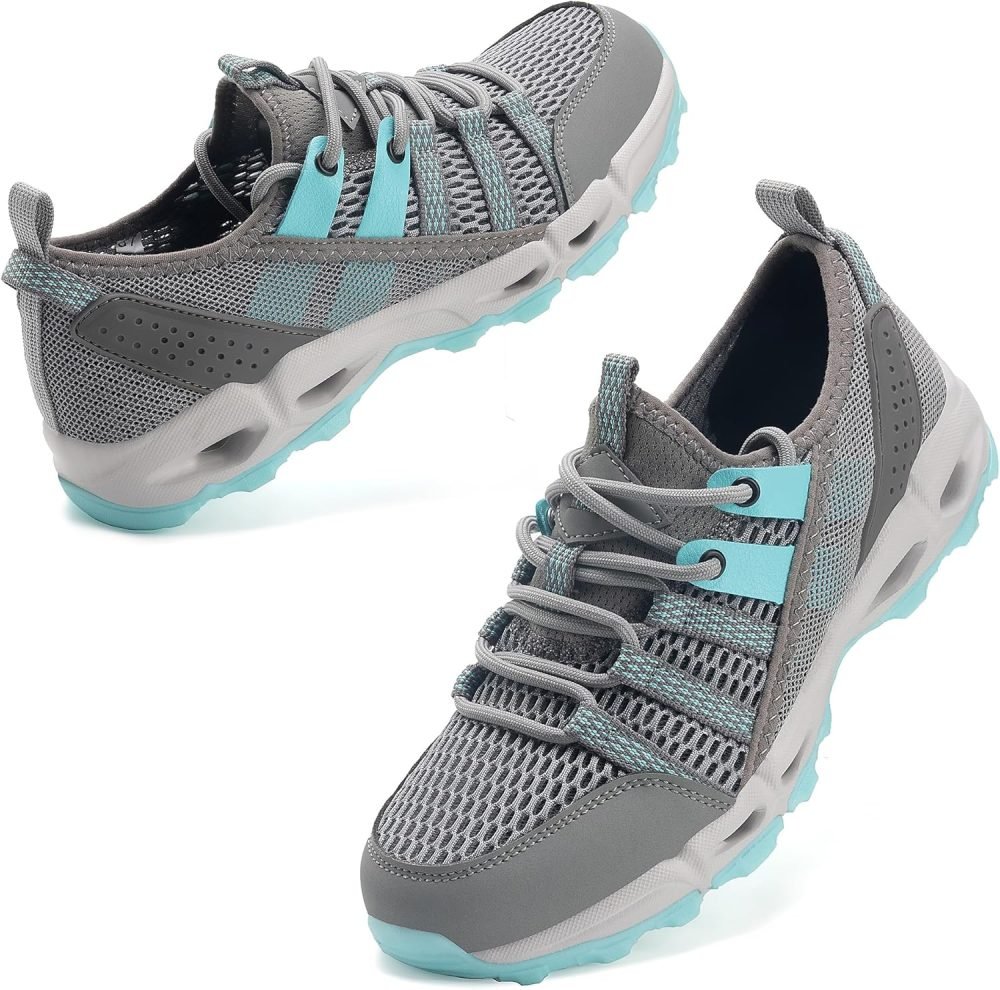 Womens Hiking Water Shoes for Women Quick Dry Outdoor Sport Sneakers Non Slip Lightweight Breathable Summer Trekking and Walking Climbing Shoe