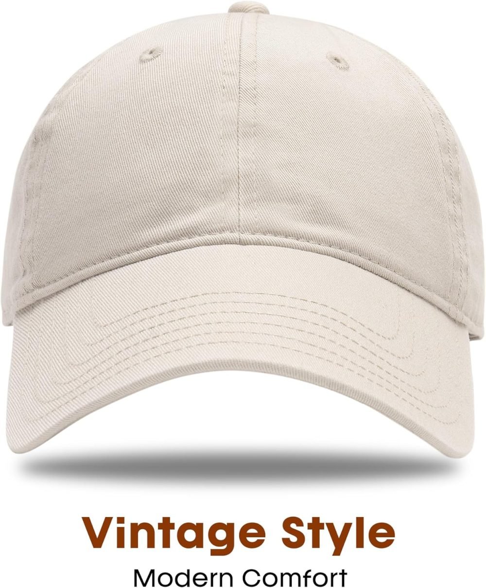 Unisex Vintage Washed Unstructured Baseball Cap Washed Cotton Adjustable Dad Hat - Image 2