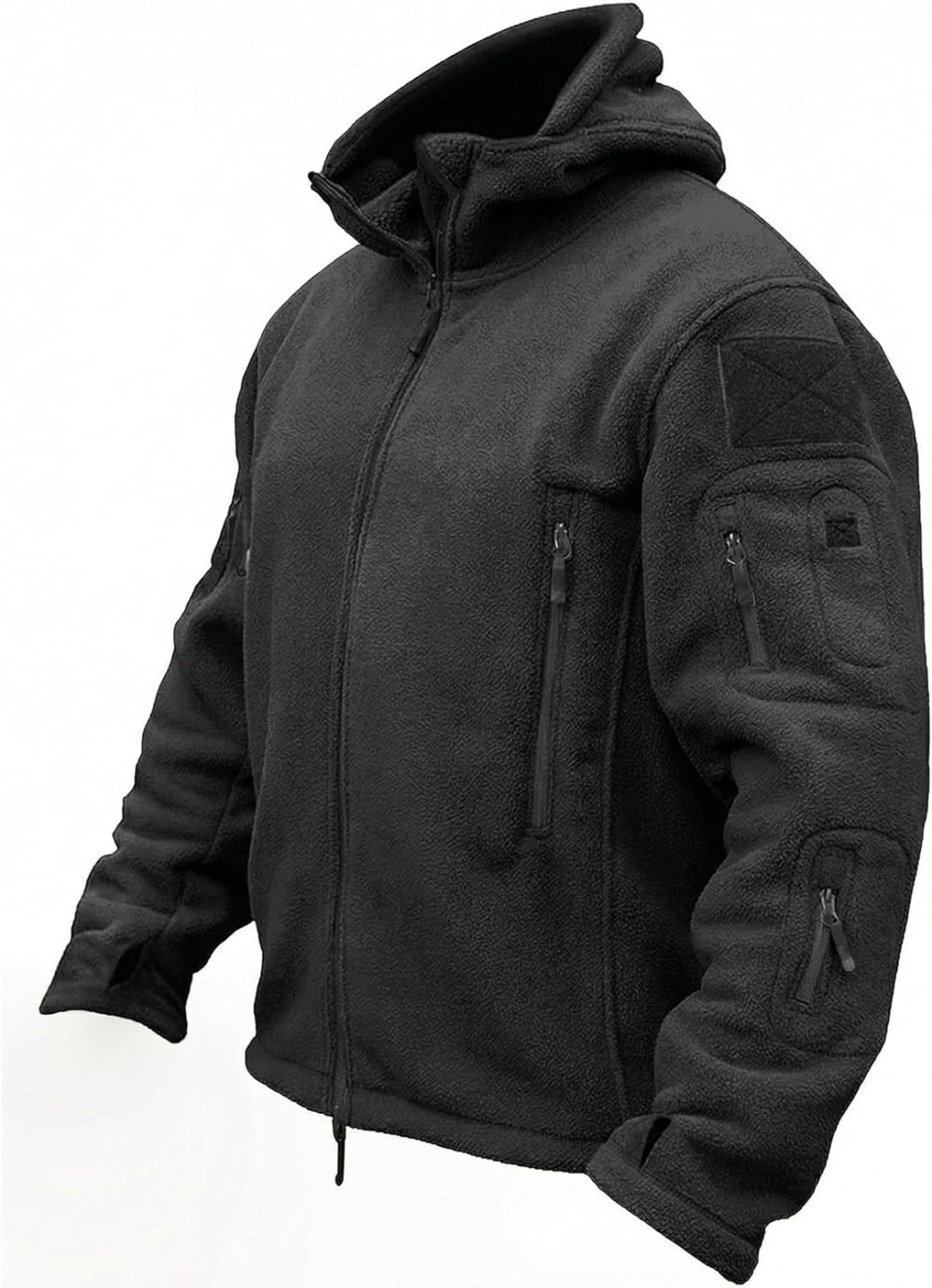 Tactical Jacket for Men Fleece Jackets Full Zip Military Hoodies Windproof Warm Winter Coat Outdoor Hunting