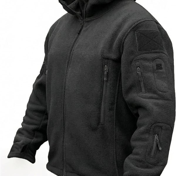 Tactical Jacket for Men Fleece Jackets Full Zip Military Hoodies Windproof Warm Winter Coat Outdoor Hunting